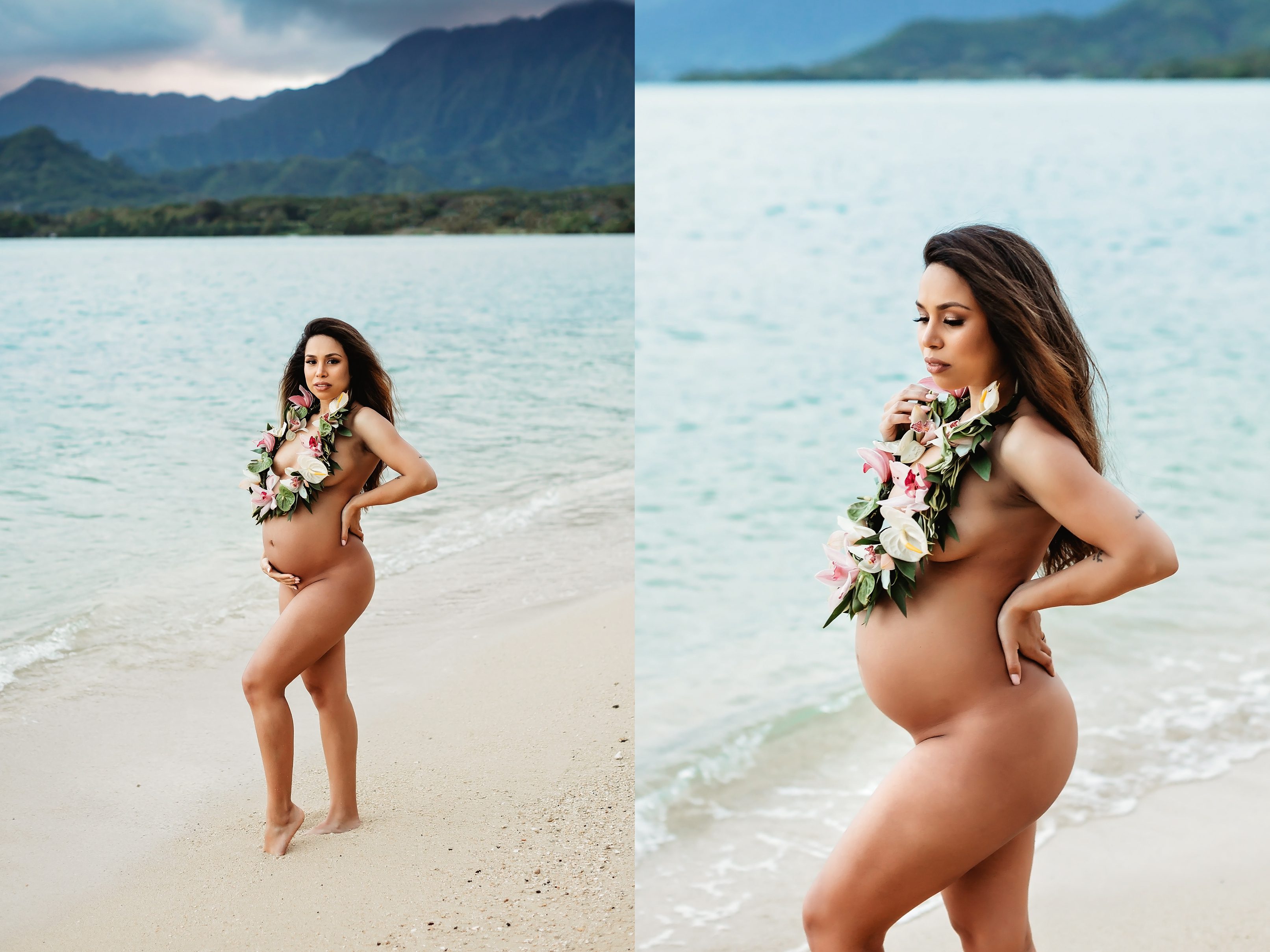 Jacqueline Artistic Nude Maternity Session at Secret Beach, Kualoa Regional  Park | Hawaii Nude Maternity Photographer | Oahu HI Maternity Photographer  - Fernanda Kenfield Photography